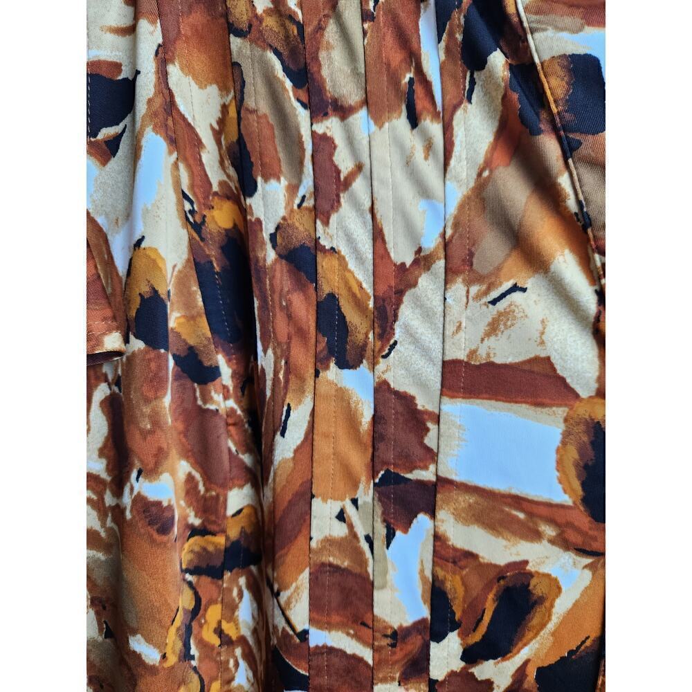Cocomo Woman Popover Tunic sz 3X Abstract Print flutter sleeve office, career - Picture 2 of 8